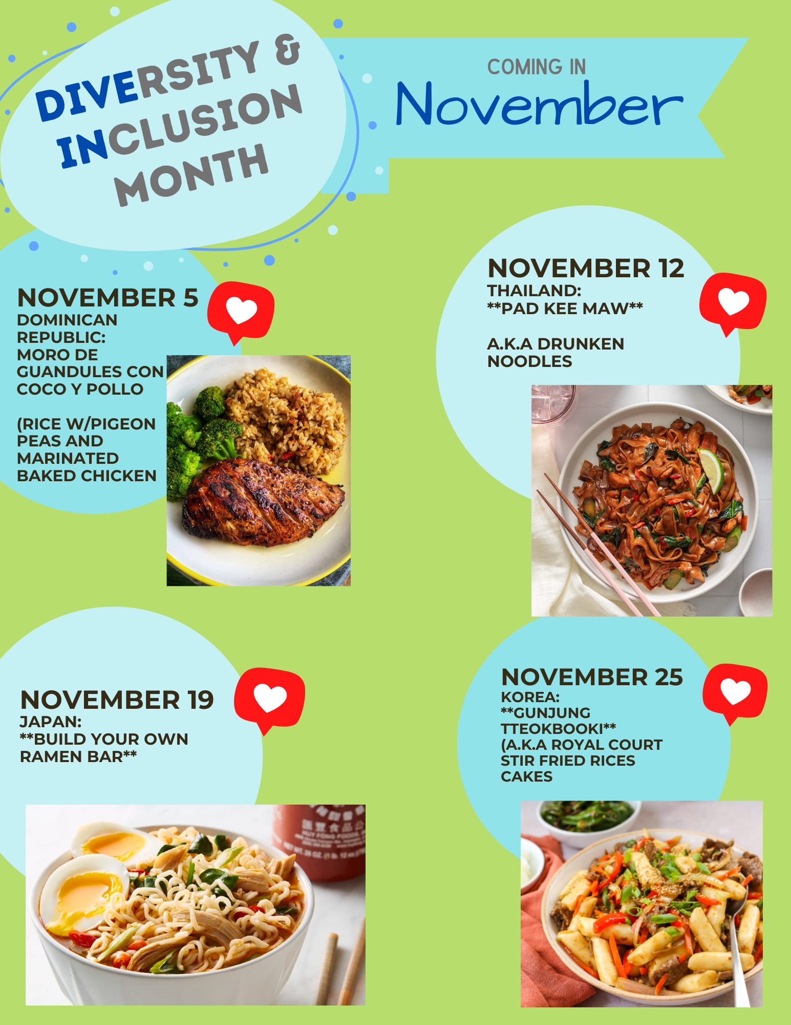 Special Lunches for Diversity and Inclusion Month